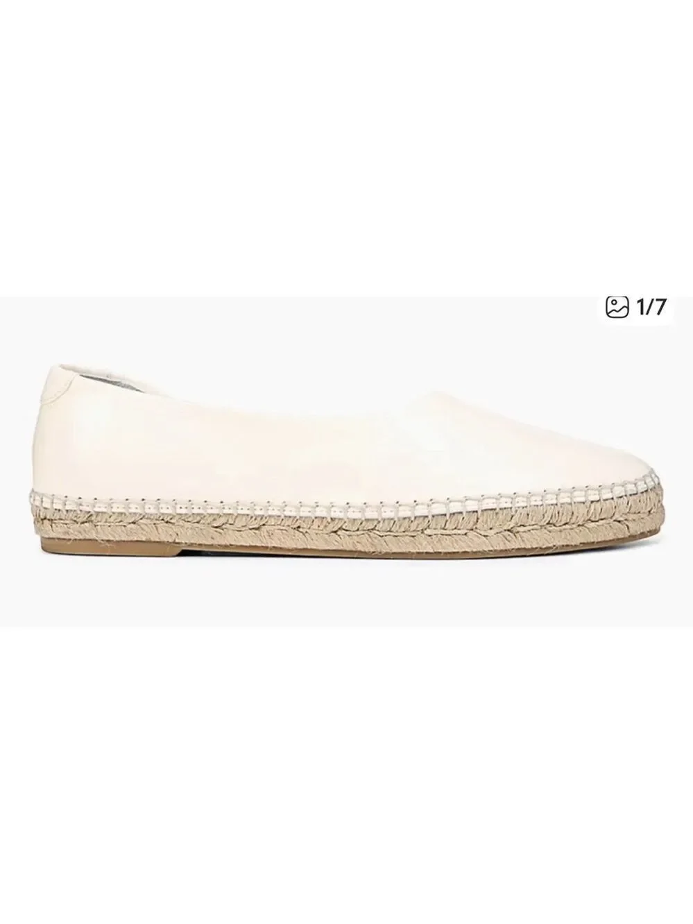 New Vince Tita Leather D'Orsay Espadrilles Beige 8.5